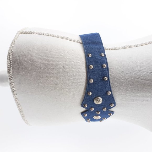 Vintage Denim Jean Rhinestone 1980's Concho stud's - Picture 7 of 16